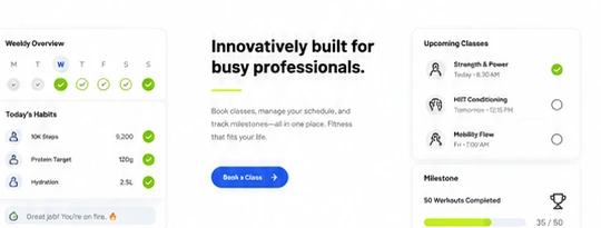 Fitness planning interface