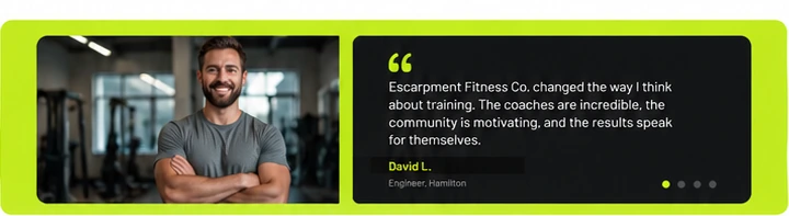 Escarpment Fitness member testimonial