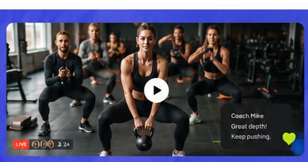 Group fitness training session