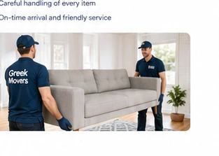 Greek Movers team handling a residential move