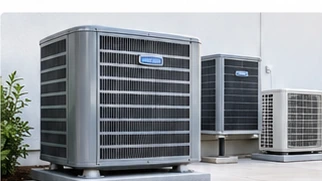 HVAC equipment installed outside a home