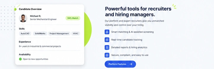 Recruitment candidate dashboard