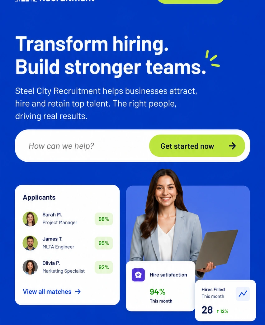 Steel City Recruitment mobile hero